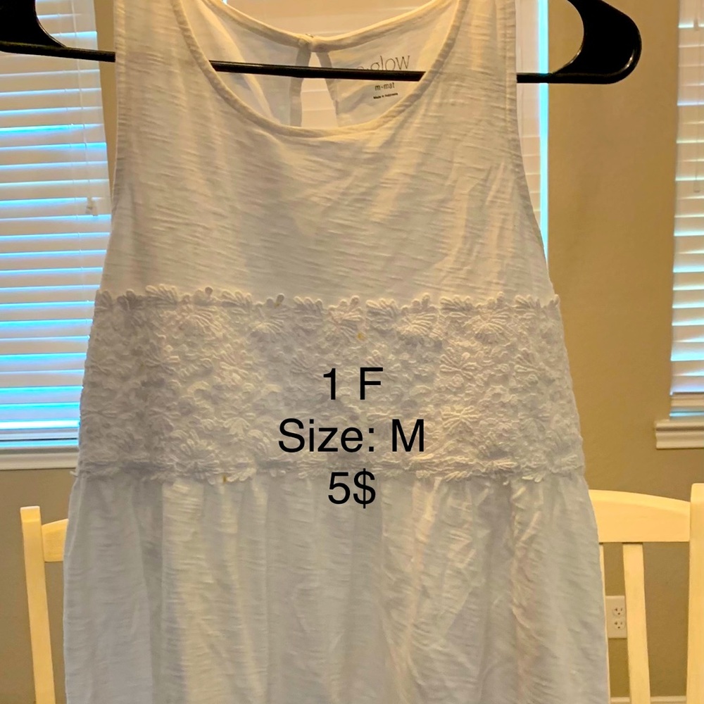 White maternity top
